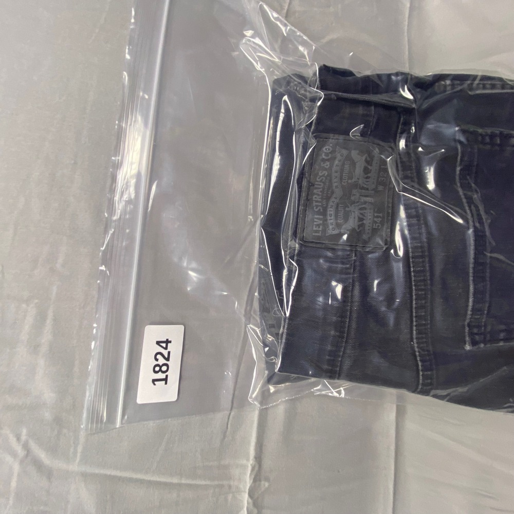 Levis 541 Athletic Taper Jeans Faded Black Distressed Ripped Knee Raw Hem 32x34 - Picture 11 of 11